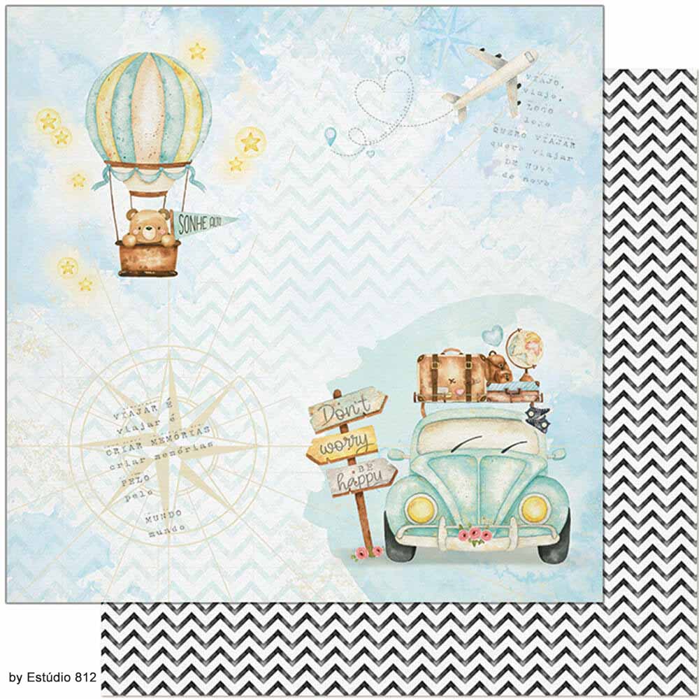 Papel Scrapbook Litoarte->SD->Papel Scrapbook Litoarte 30,5x30,5 - SD1093